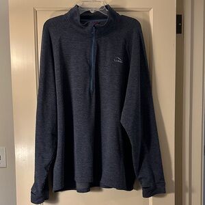 L.L. Bean Men's Dark Grey Blue Adventure Gride Zip-Up Sweater
